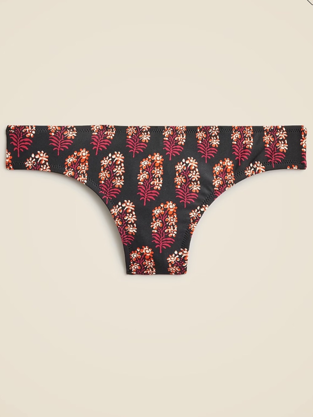 NWT J.Crew Hipster full-coverage bikini bottom in berry block print XS